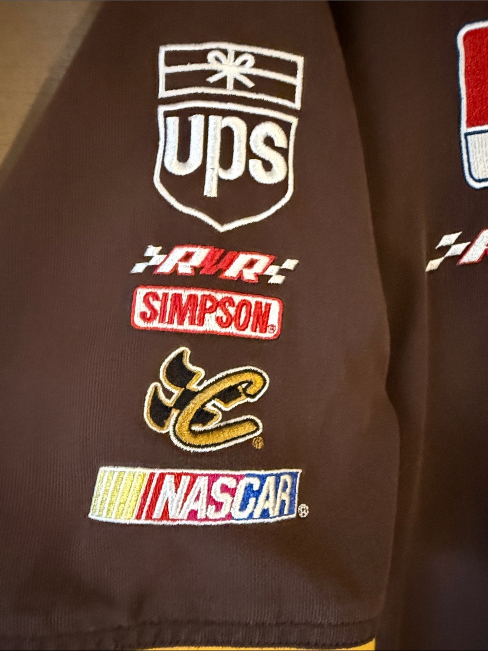 Chase Authentics UPS Brown Short Sleeve Racing Shirt - Picture 3 of 9